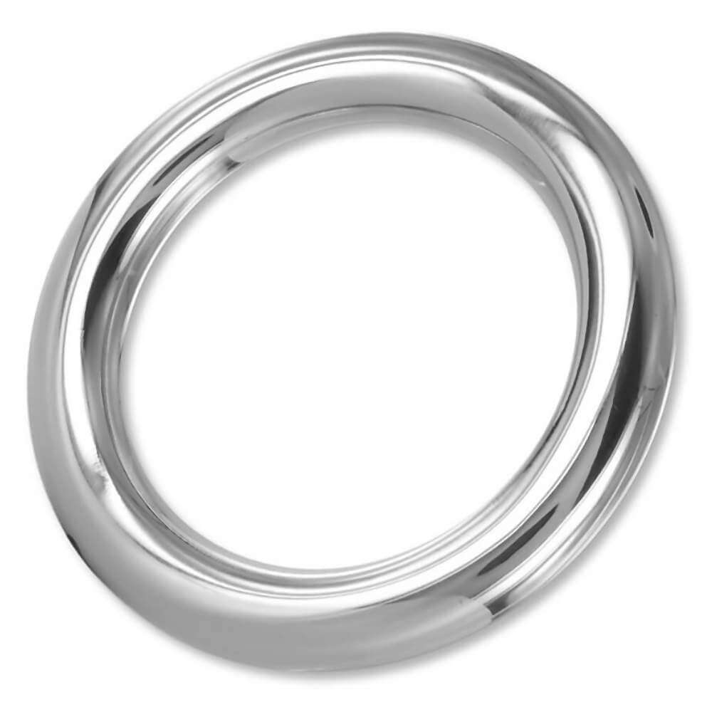 Stainless Steel Round Cock Ring 10 mm x 50 mm