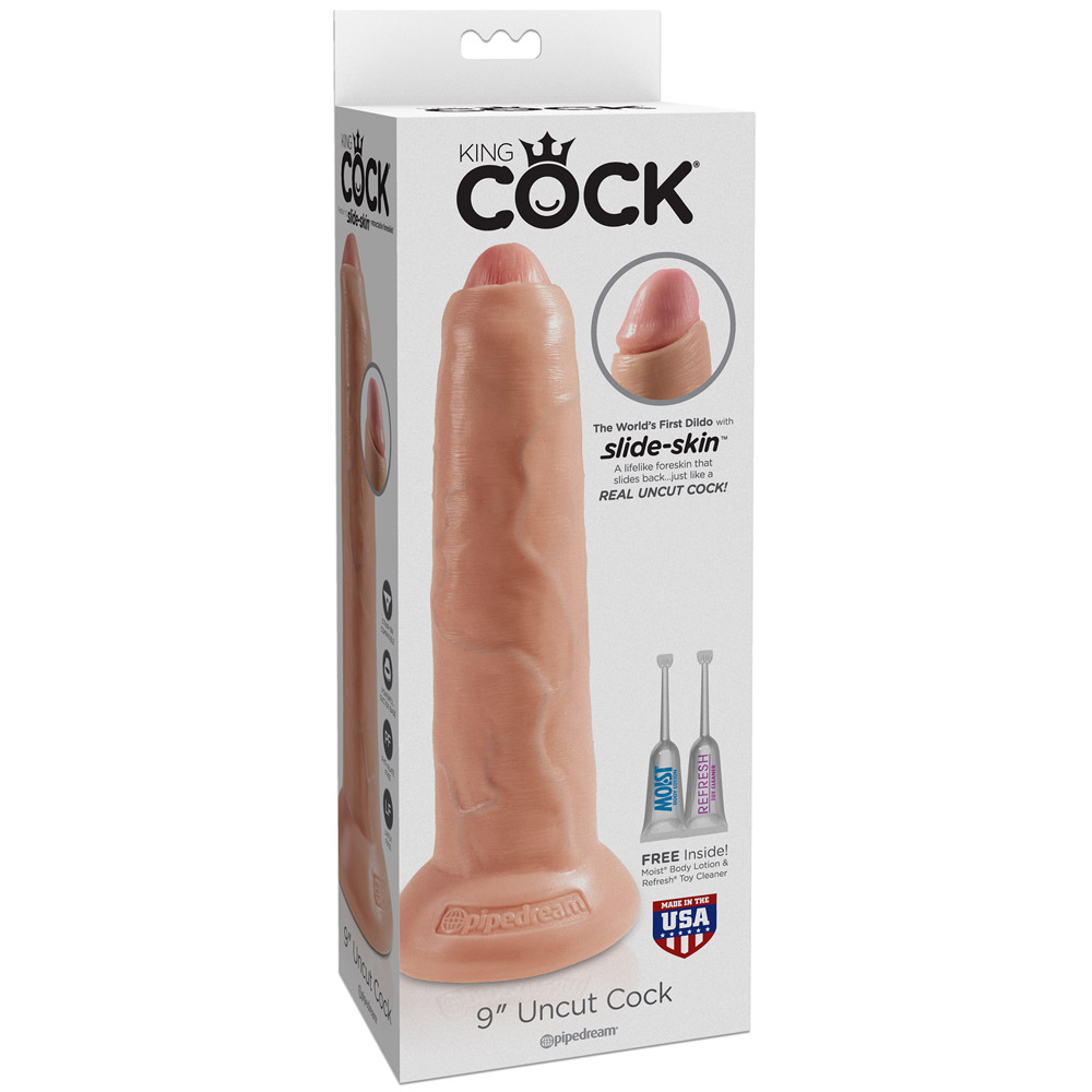 Uncut Dildo mit gleitender Vorhaut! (L)